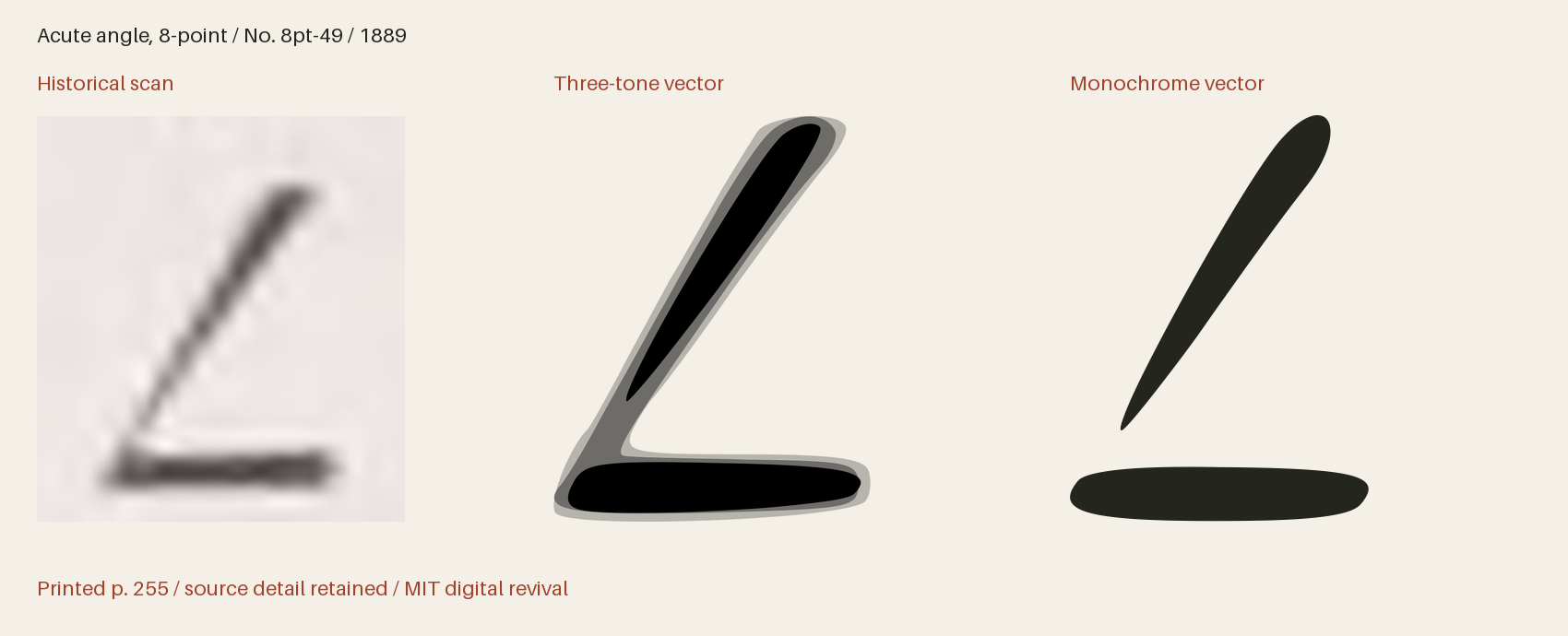 Historical scan beside the three-tone and monochrome vector revivals