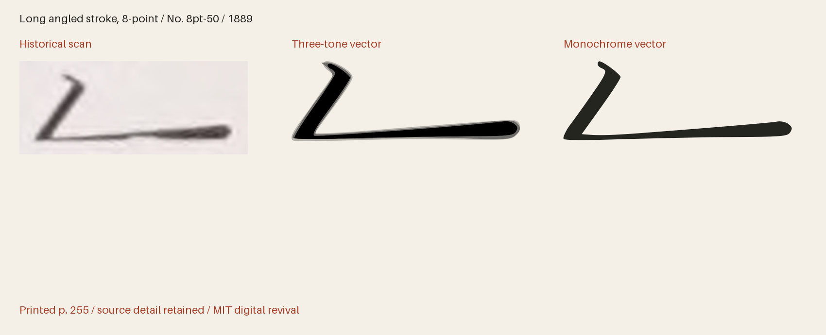 Historical scan beside the three-tone and monochrome vector revivals