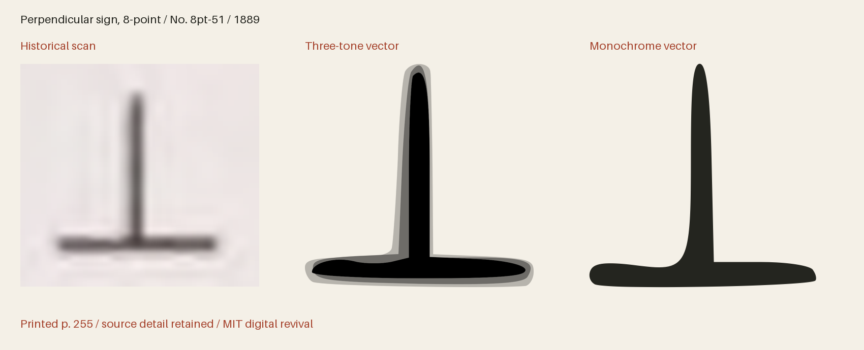 Historical scan beside the three-tone and monochrome vector revivals