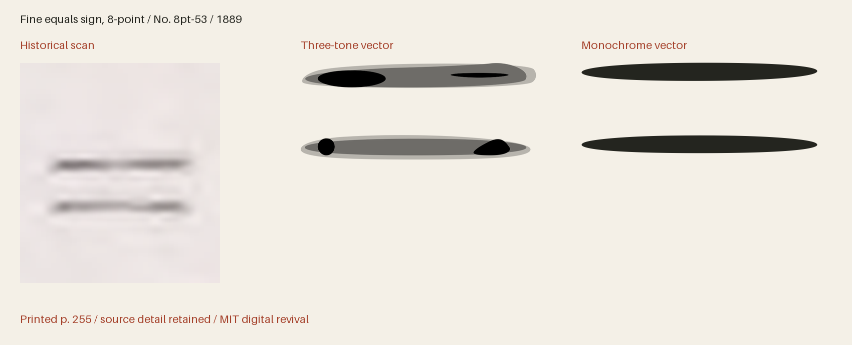Historical scan beside the three-tone and monochrome vector revivals