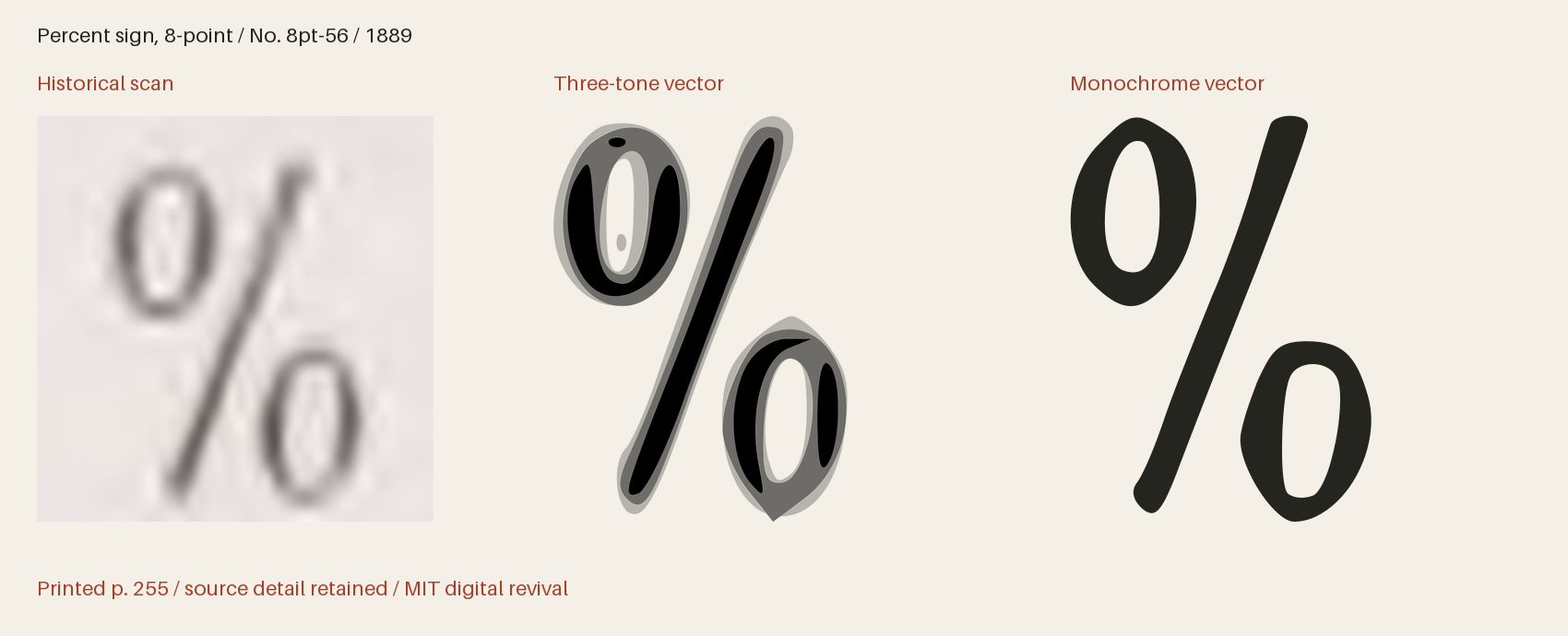 Historical scan beside the three-tone and monochrome vector revivals