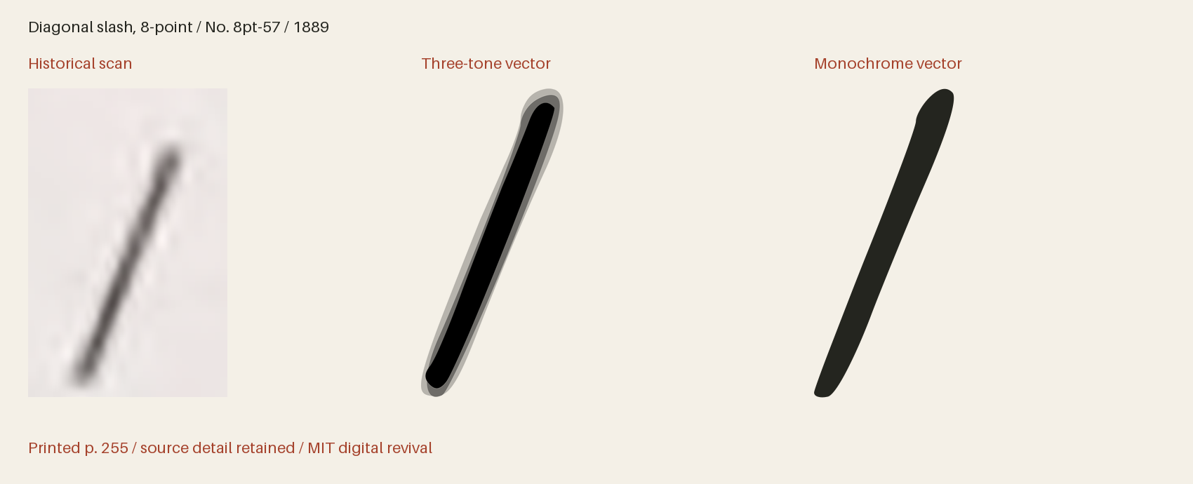 Historical scan beside the three-tone and monochrome vector revivals