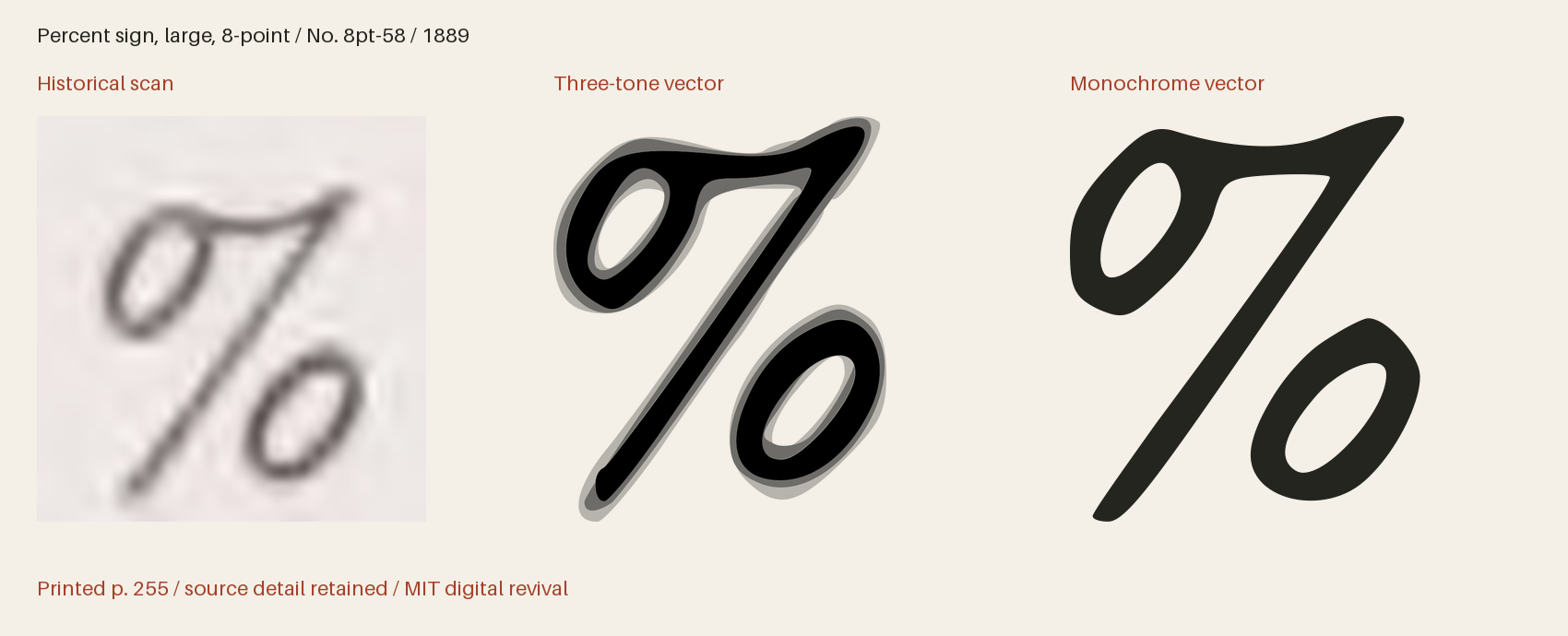 Historical scan beside the three-tone and monochrome vector revivals