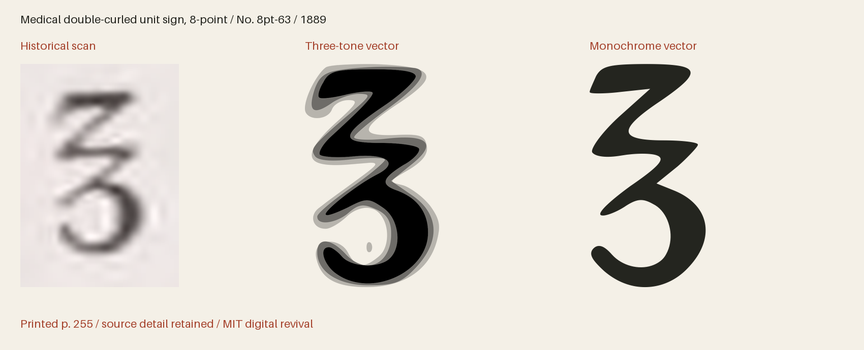 Historical scan beside the three-tone and monochrome vector revivals