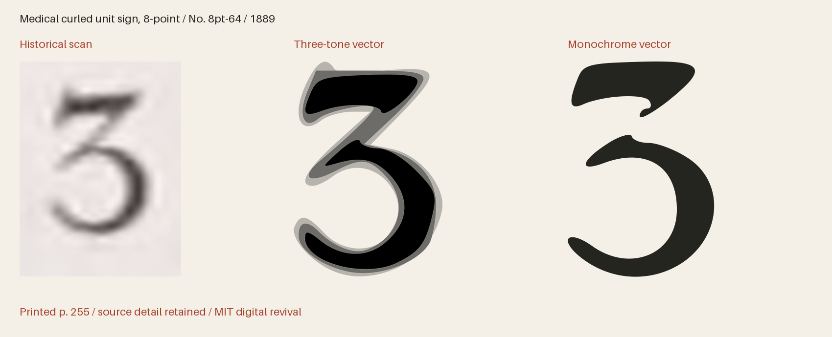 Historical scan beside the three-tone and monochrome vector revivals