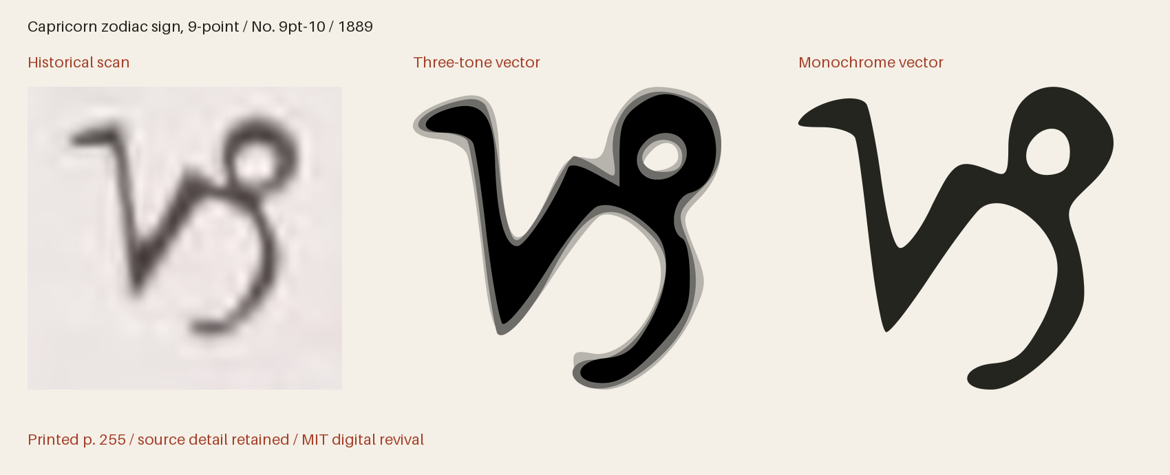Historical scan beside the three-tone and monochrome vector revivals