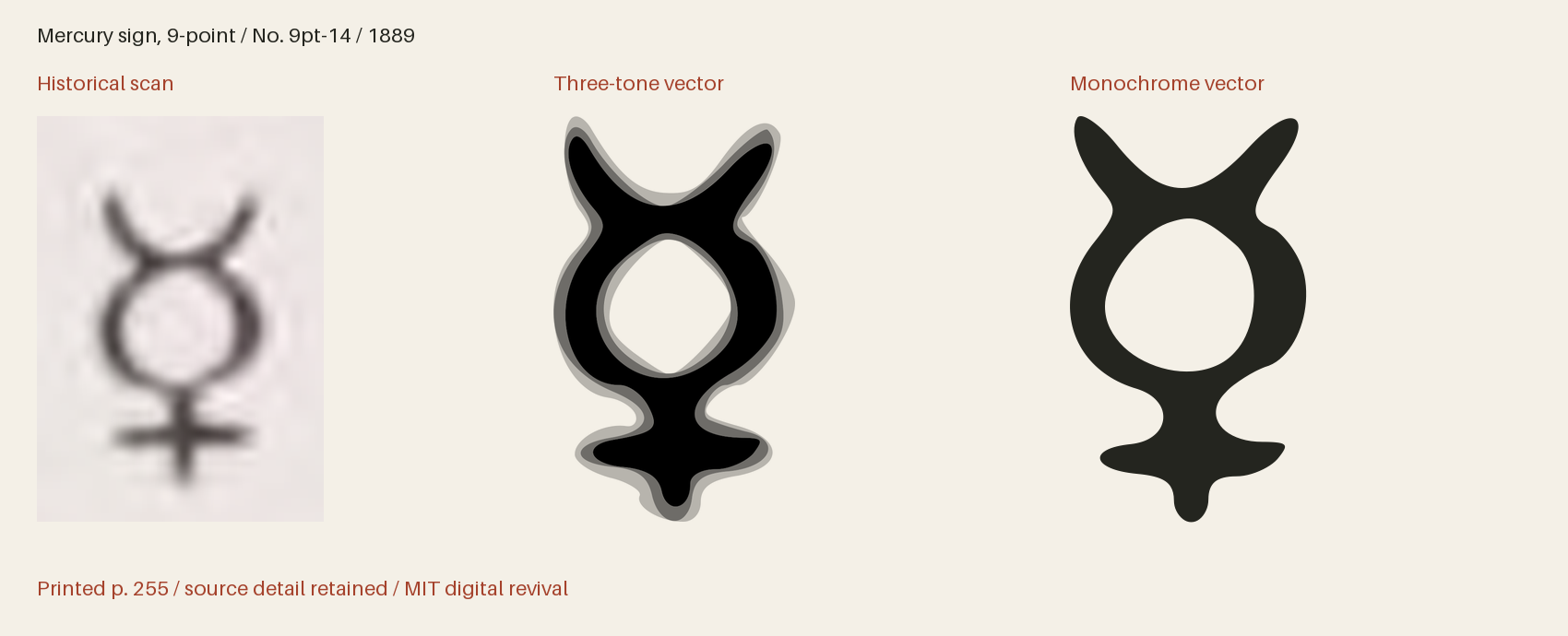 Historical scan beside the three-tone and monochrome vector revivals