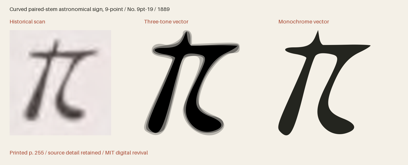 Historical scan beside the three-tone and monochrome vector revivals