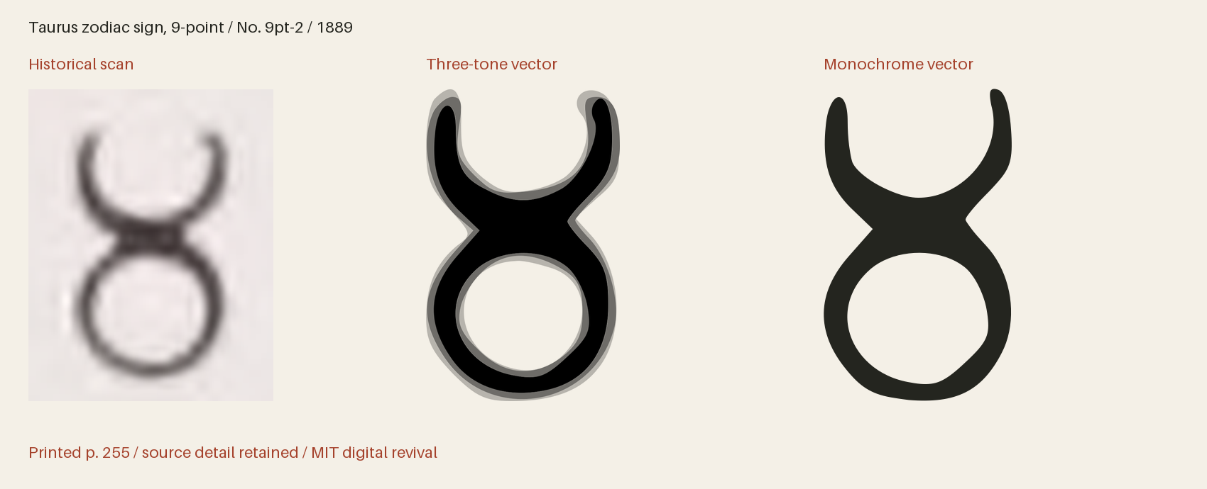 Historical scan beside the three-tone and monochrome vector revivals