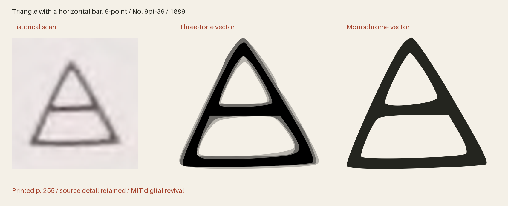 Historical scan beside the three-tone and monochrome vector revivals