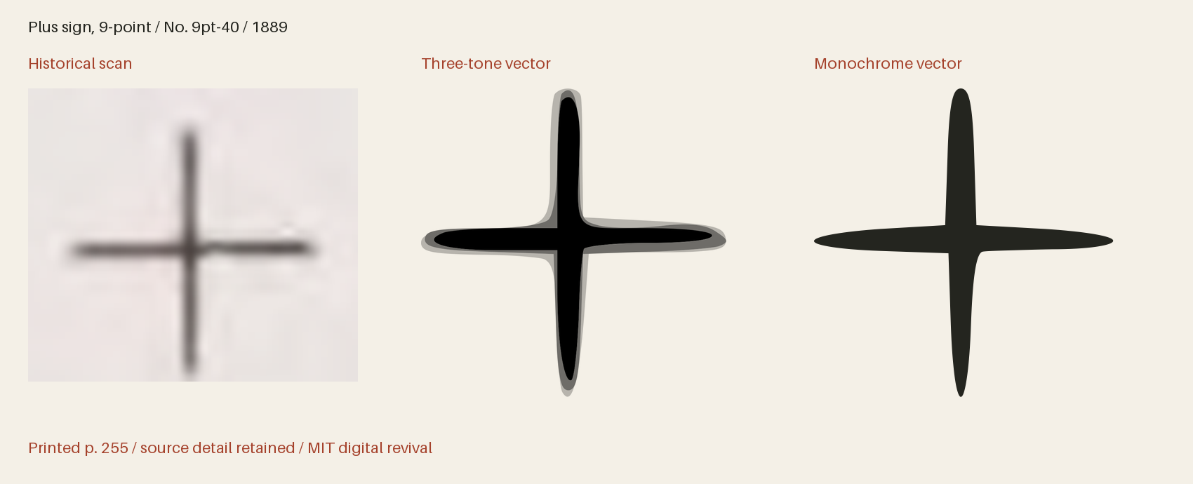 Historical scan beside the three-tone and monochrome vector revivals