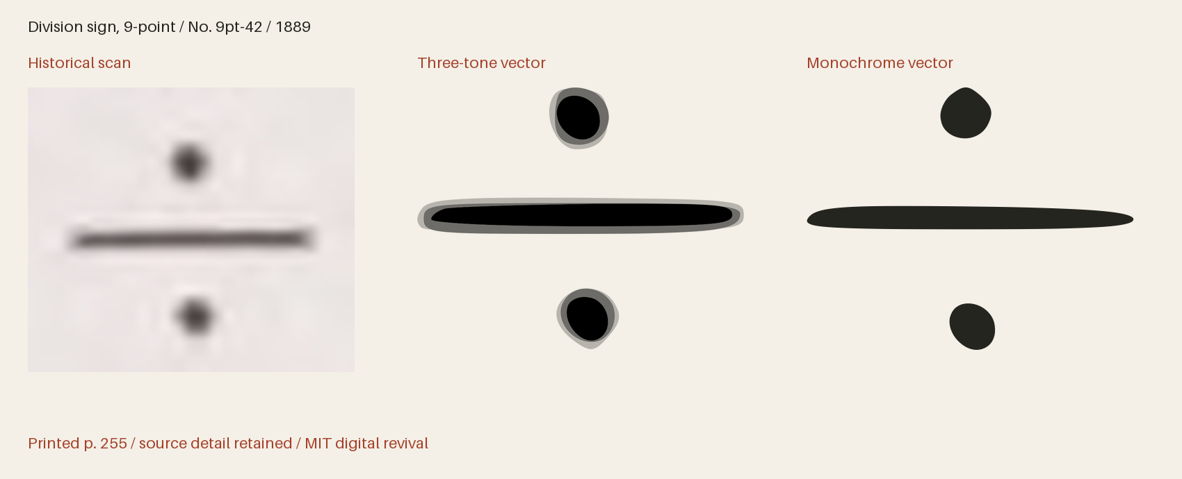Historical scan beside the three-tone and monochrome vector revivals