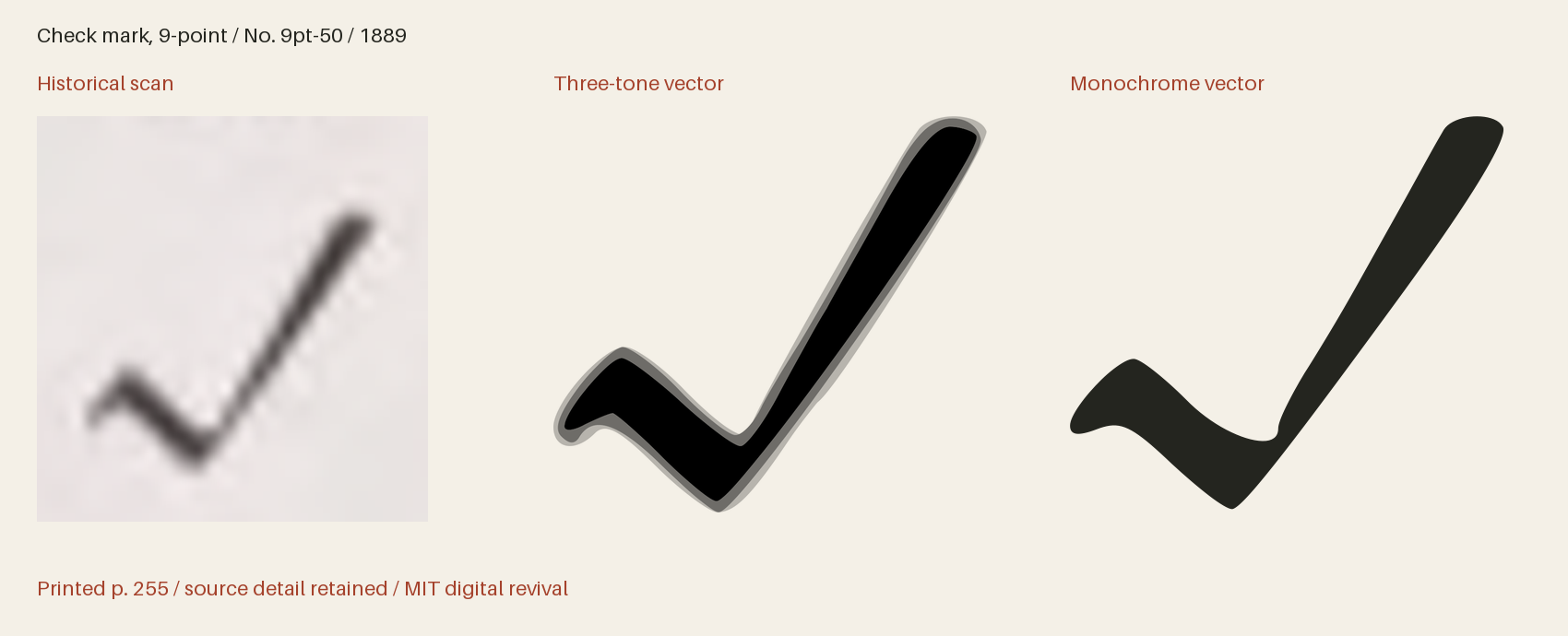 Historical scan beside the three-tone and monochrome vector revivals