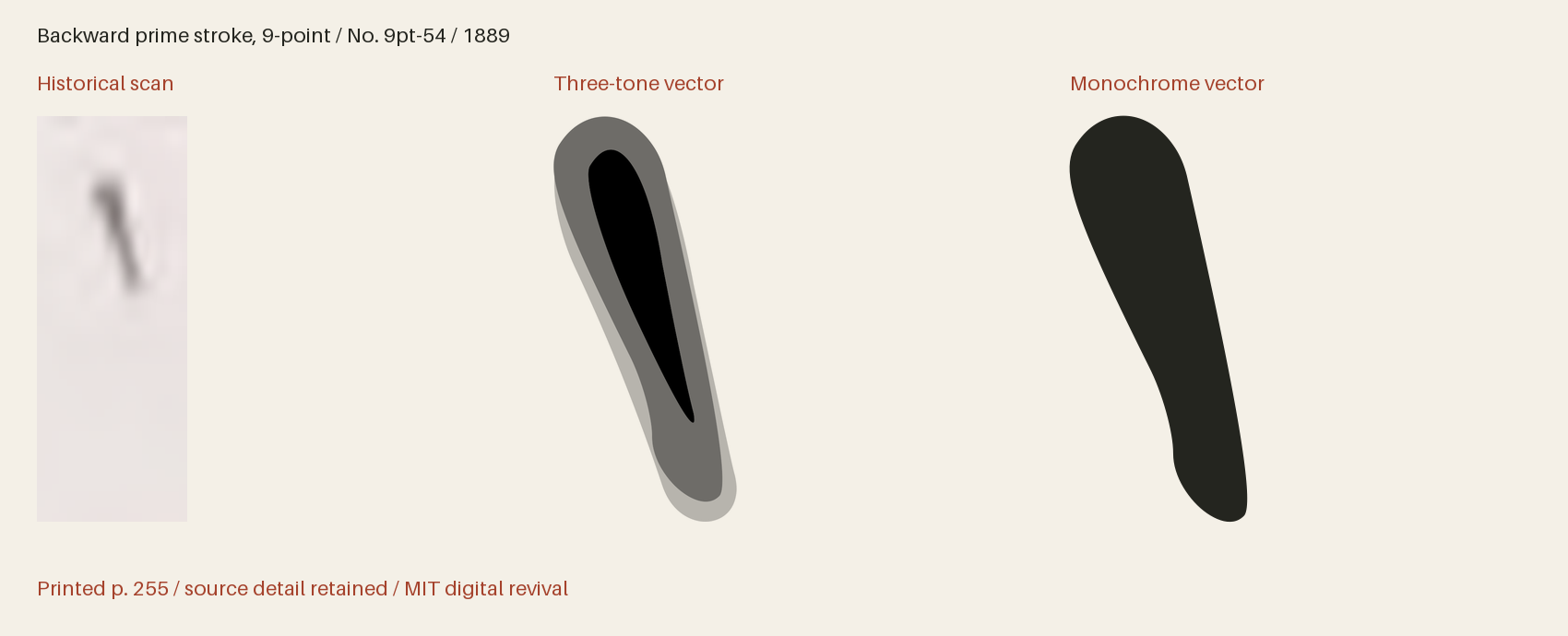 Historical scan beside the three-tone and monochrome vector revivals