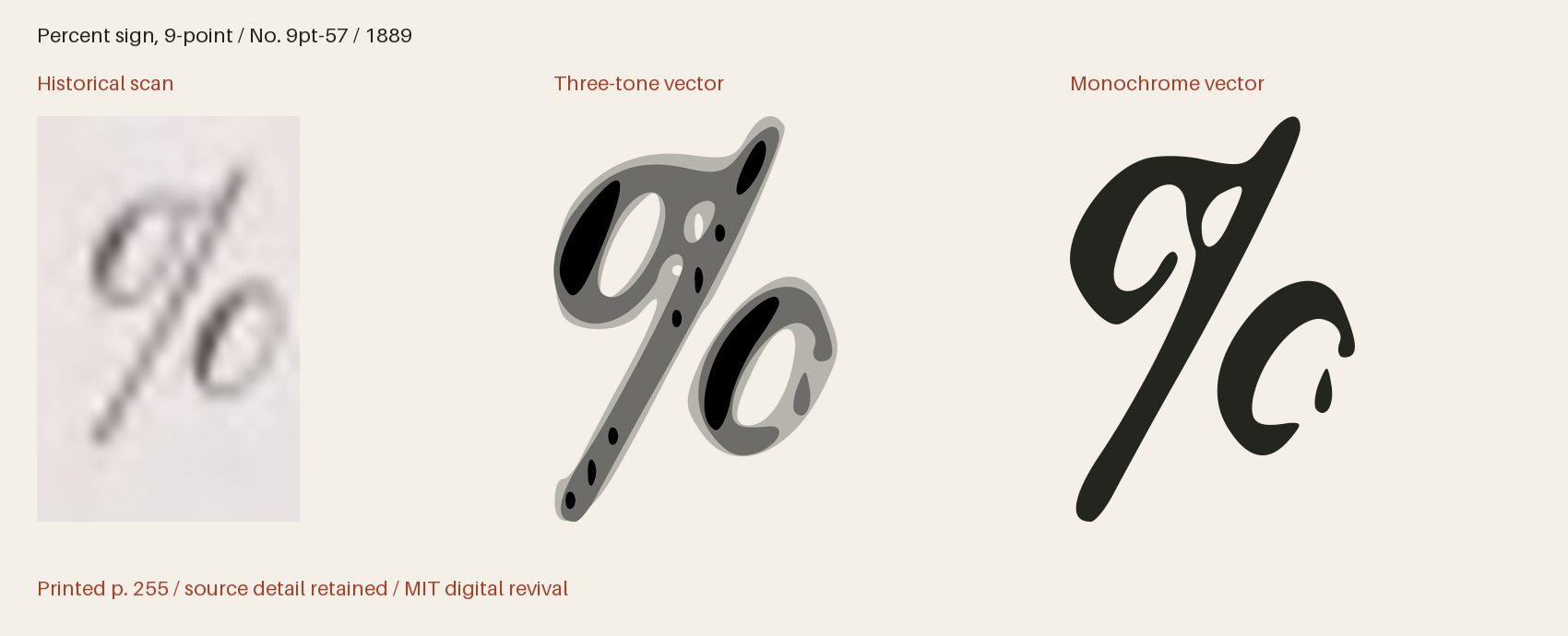 Historical scan beside the three-tone and monochrome vector revivals