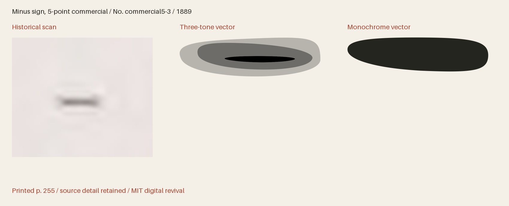 Historical scan beside the three-tone and monochrome vector revivals
