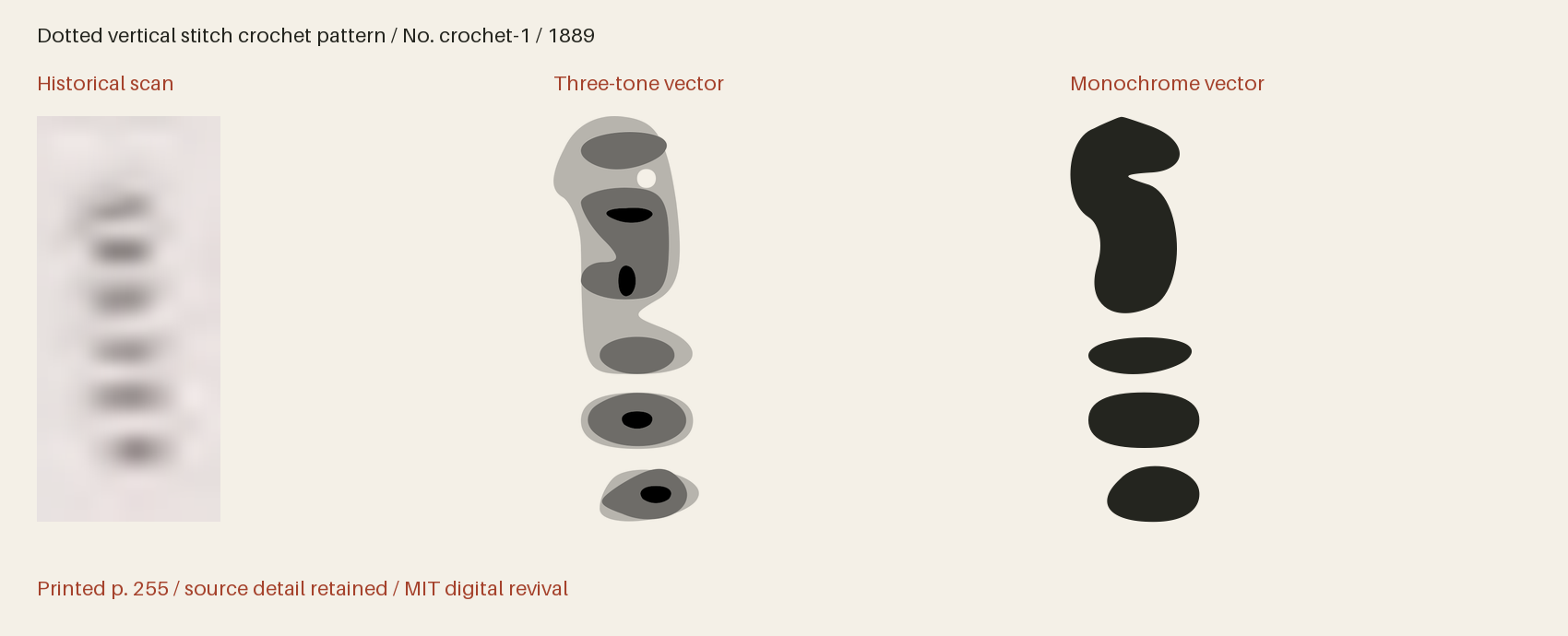 Historical scan beside the three-tone and monochrome vector revivals