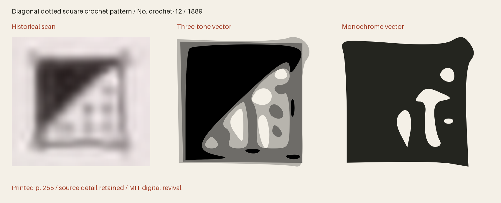 Historical scan beside the three-tone and monochrome vector revivals