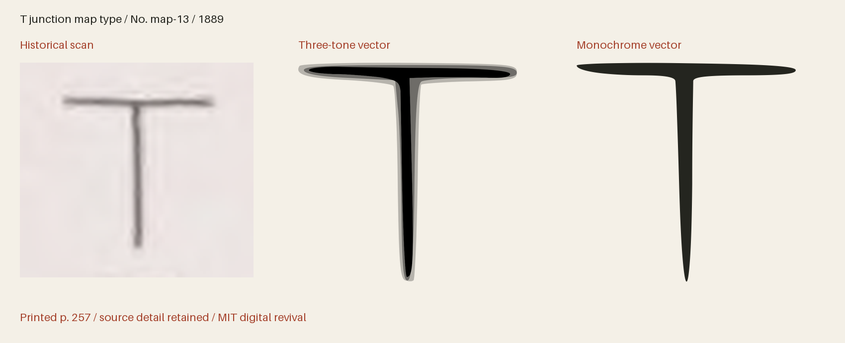 Historical scan beside the three-tone and monochrome vector revivals