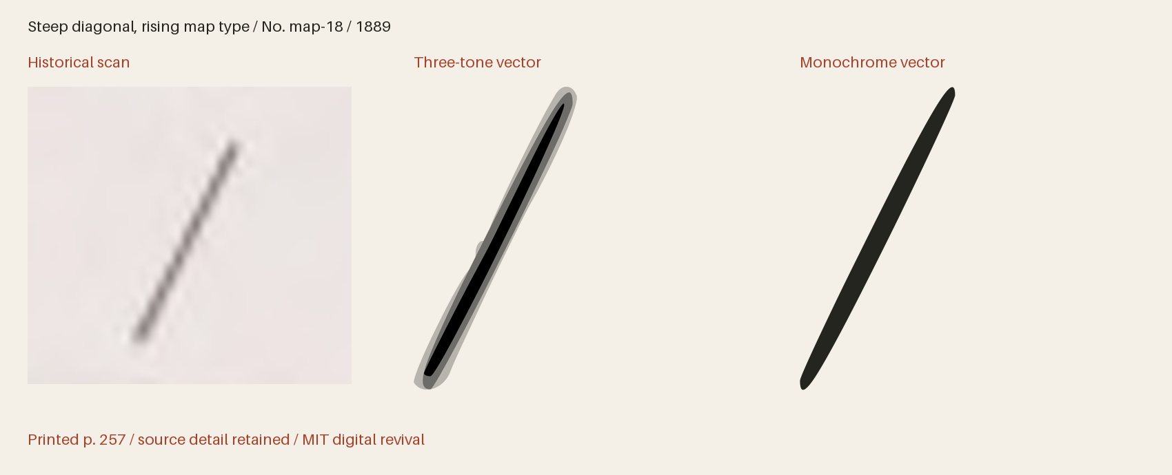 Historical scan beside the three-tone and monochrome vector revivals