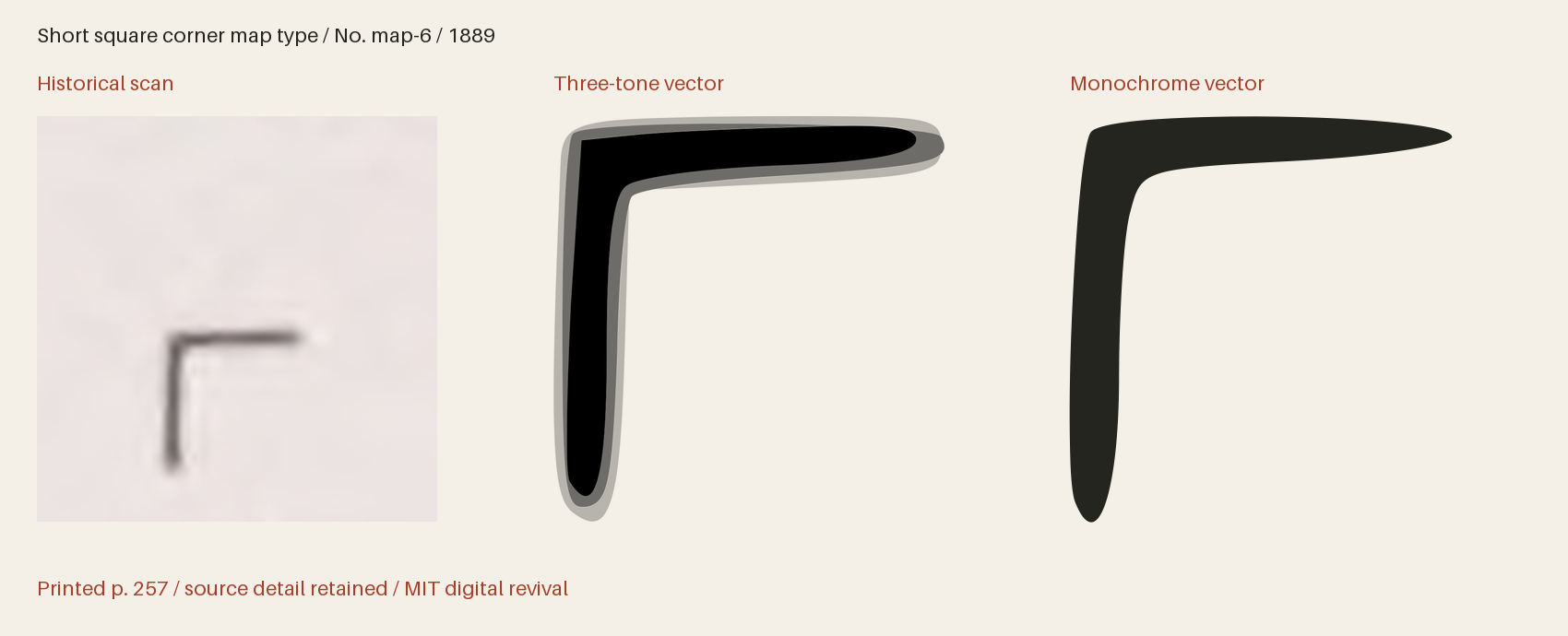 Historical scan beside the three-tone and monochrome vector revivals