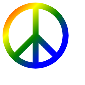 colorful peace sign