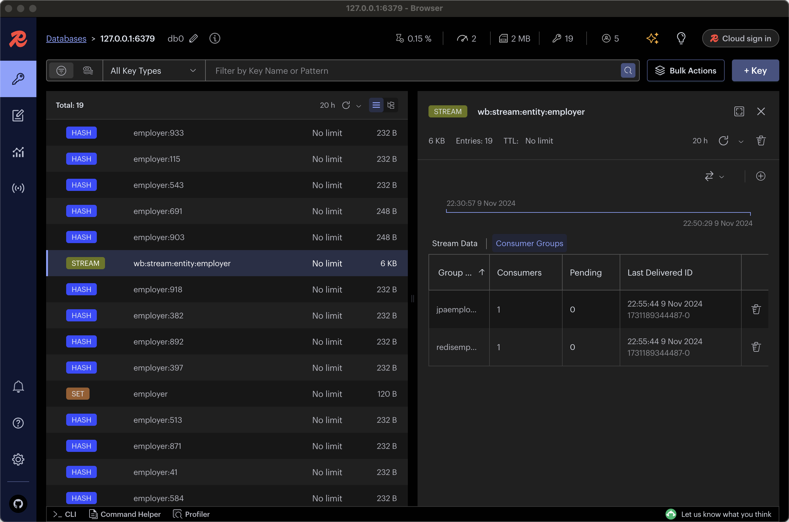 Redis Insight Redis Stream