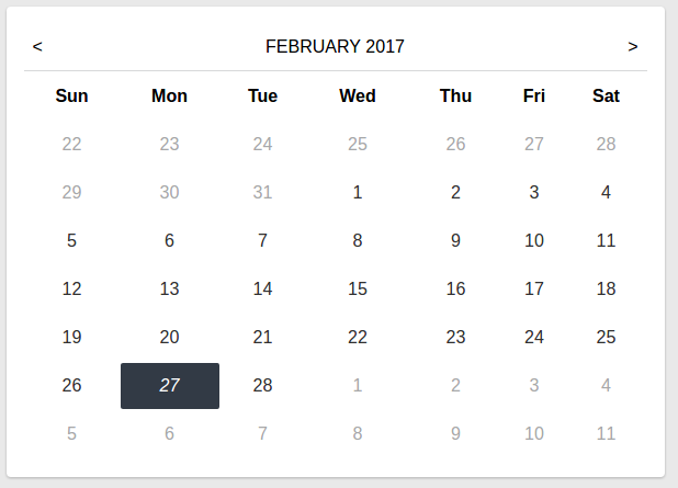 React-Light-Calendar-Screenshot