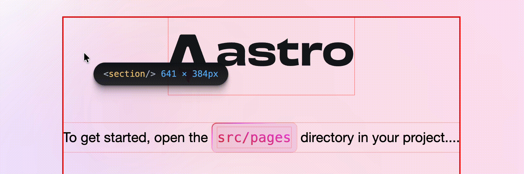 GIF featuring tooltip inspector feature