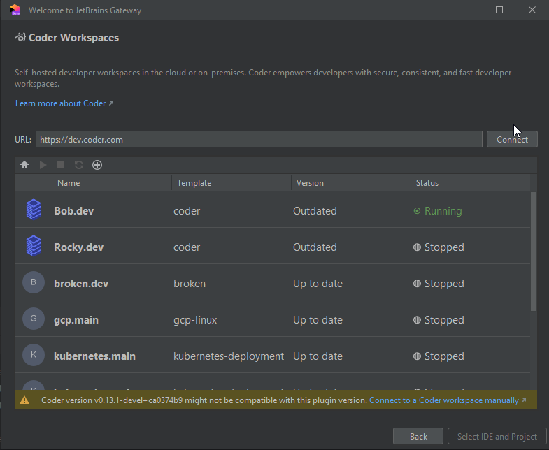 Compatibility Check with Coder deployment