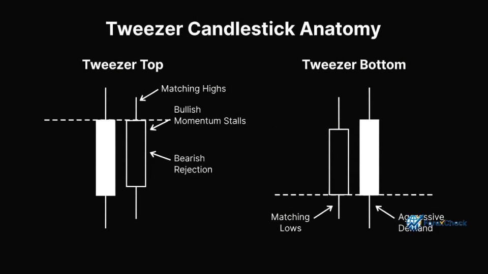 دليل الملقطين السعريين Tweezer Tops و Bottoms للفوركس