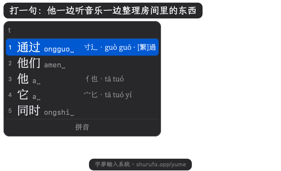 靈妙整句： →  →  → 空格，十六個字，錯在正中間，三下改完