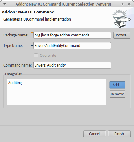 forge envers audit entity command