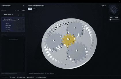 Forgent3D: planetary gear set preview