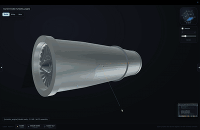 Forgent3D: turbofan engine preview