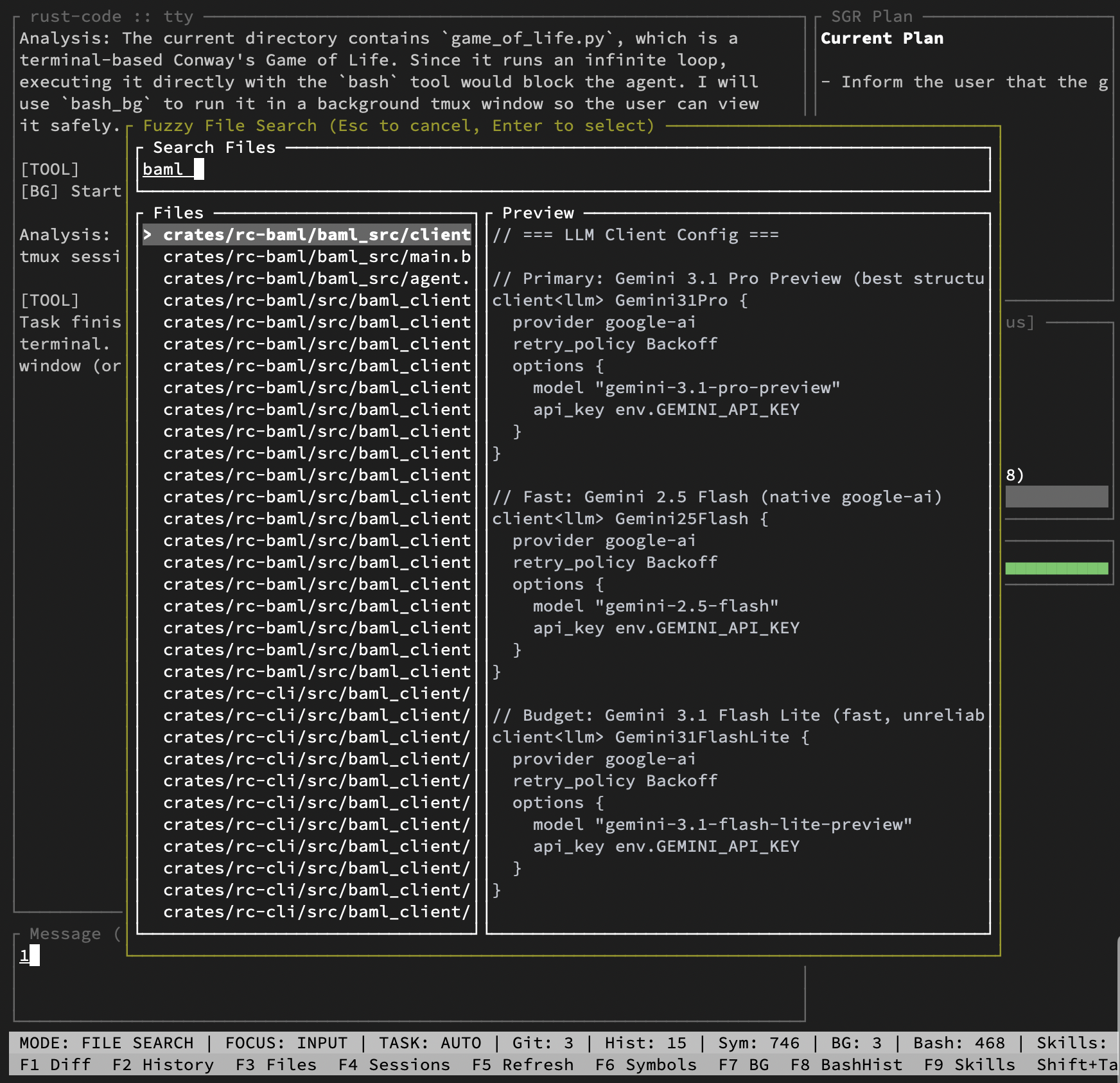 Fuzzy File Search with preview