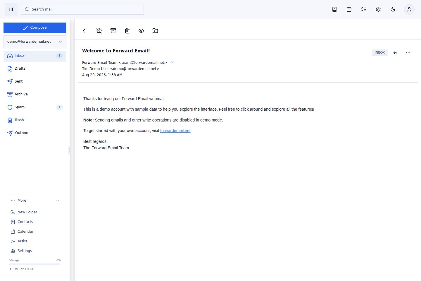 Light mode message view