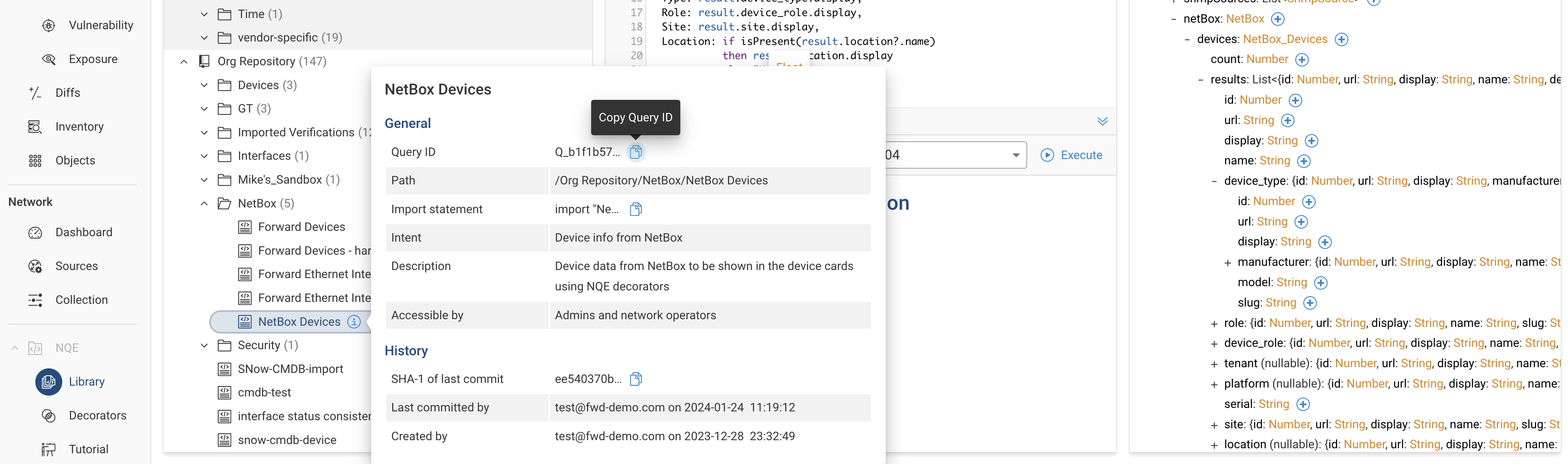 NQE Query ID