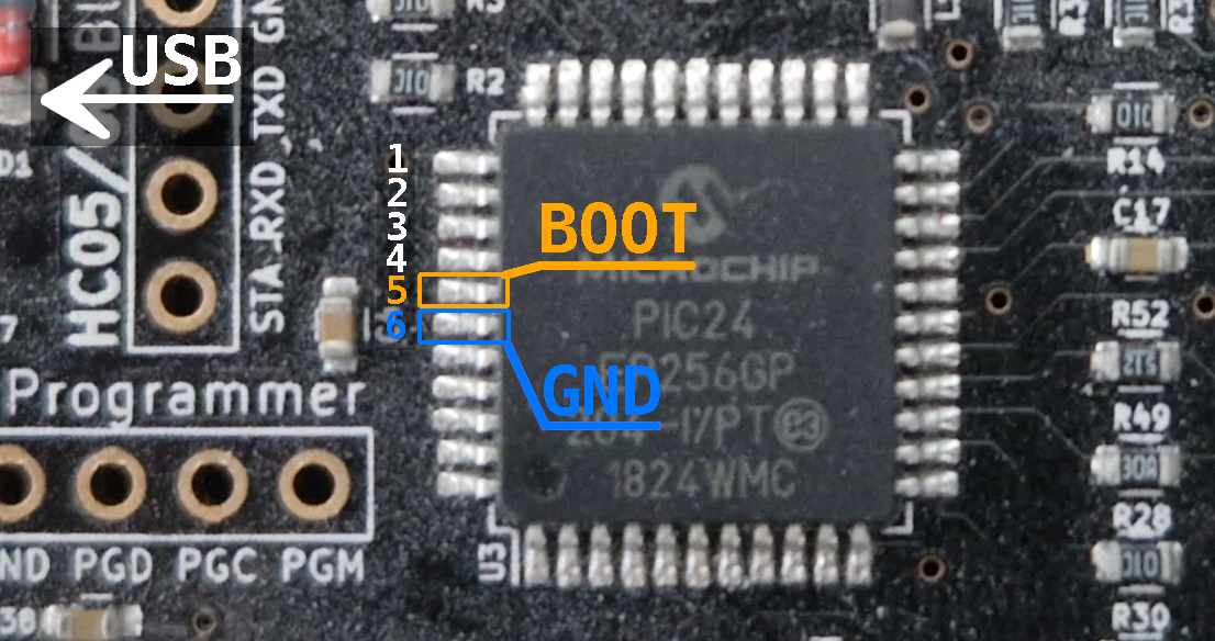How to enter bootloader on PSLab v5