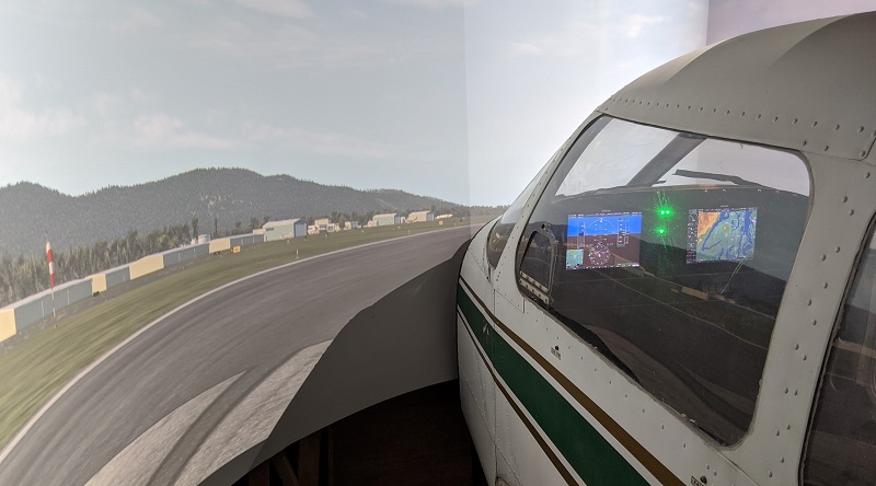 Outside the cockpit