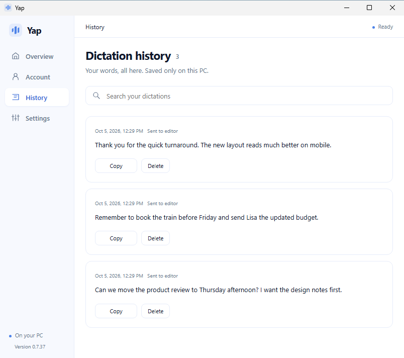 Yap screenshot 2