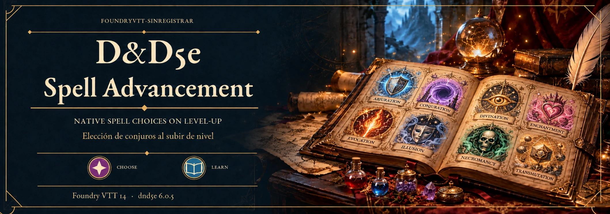 D&D5e Spell Advancement – native spell choices / Selección de conjuros