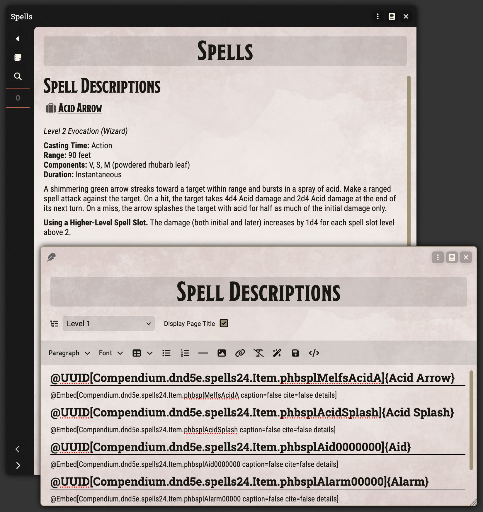 Spell Details