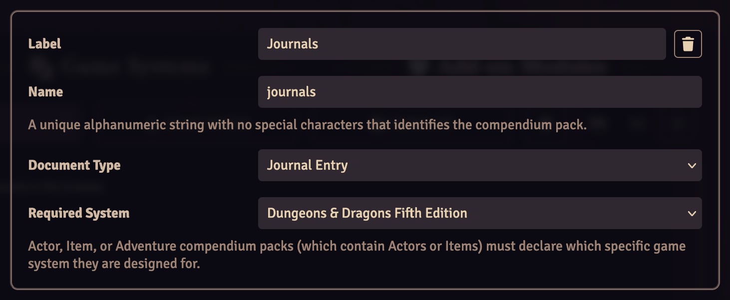 Adding a Journal Compendium