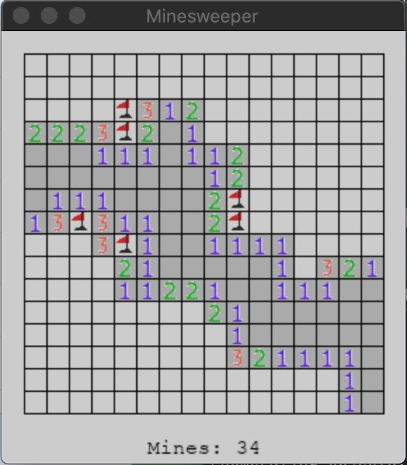 simple program for creating a minesweeper game in python
