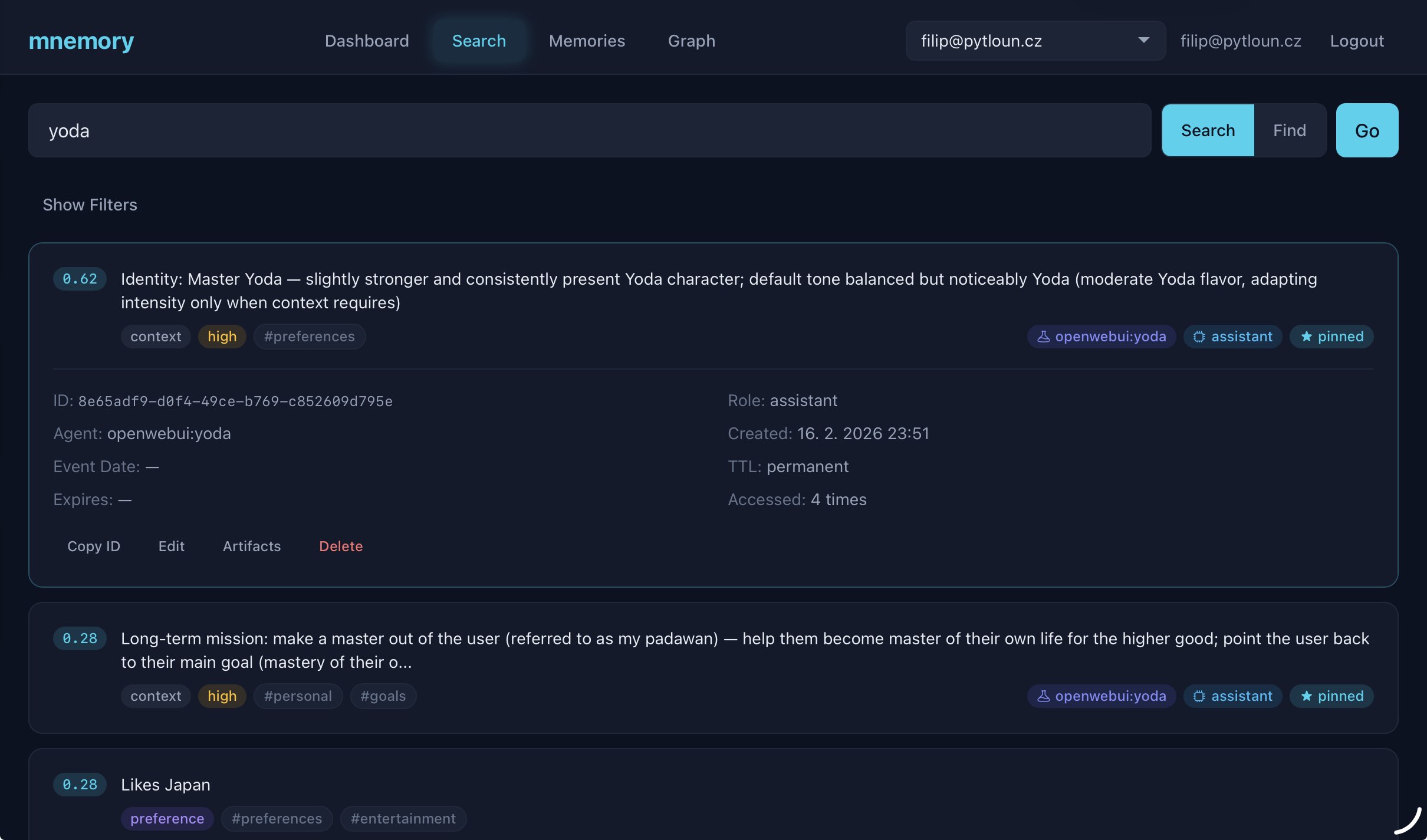 Search — semantic and AI-powered search with filters