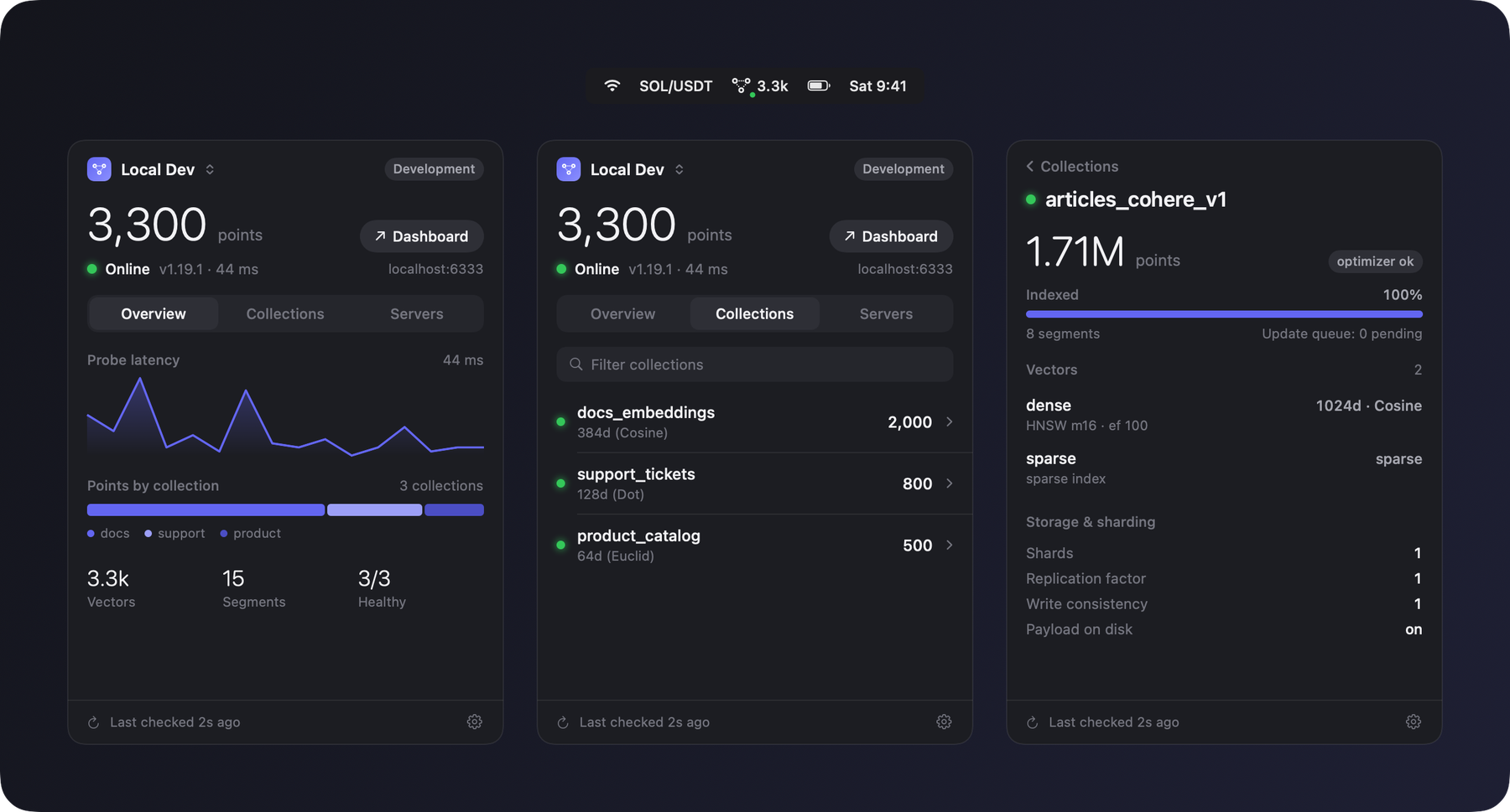 QdrantBar screenshot 1