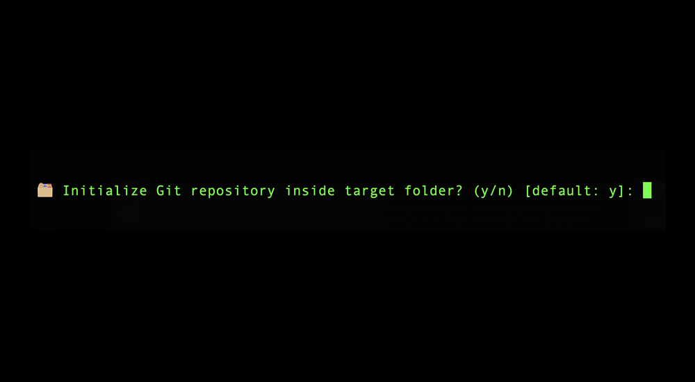 Step 3: Git repository initialization option