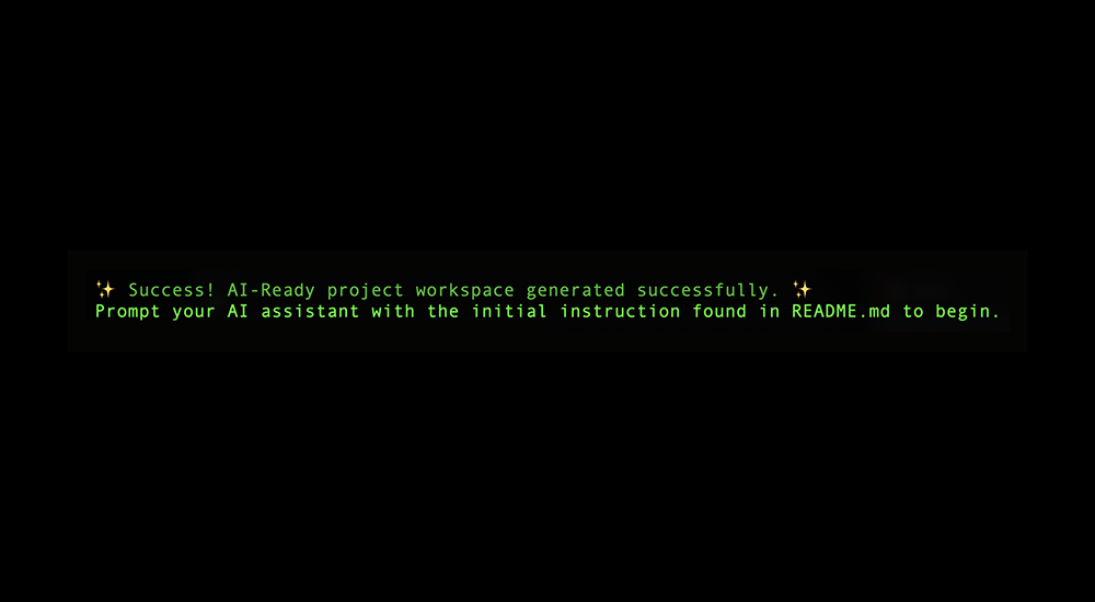Step 4: Workspace generation success