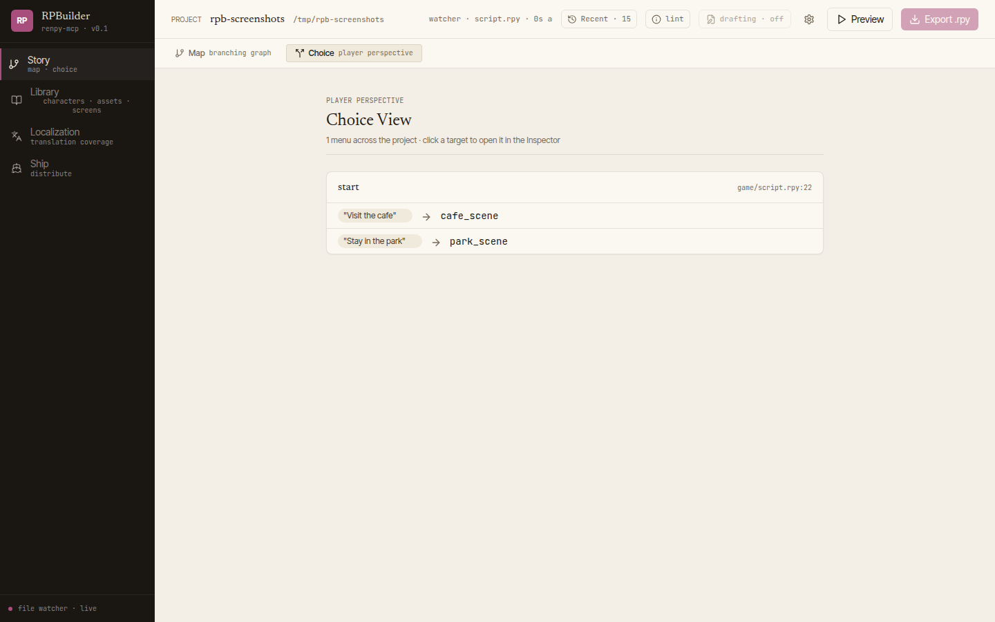 Choice View